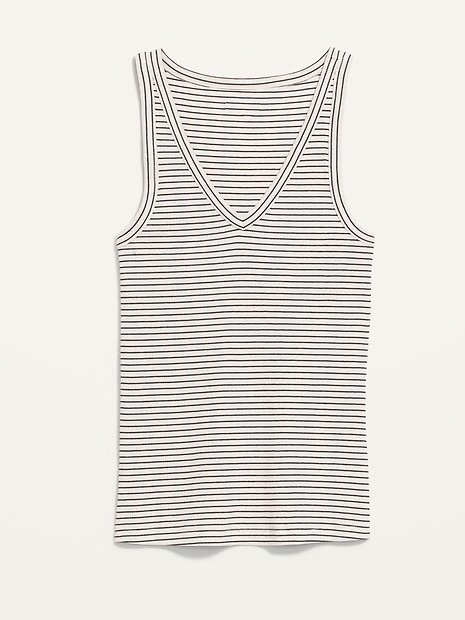 Old Navy First-Layer Rib-Knit V-Neck Striped Tank